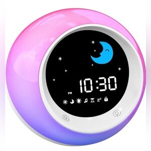 NWT I·CODE Time to Wake Alarm Clock for Kids, Child Sleep Trainer, Sound Machine